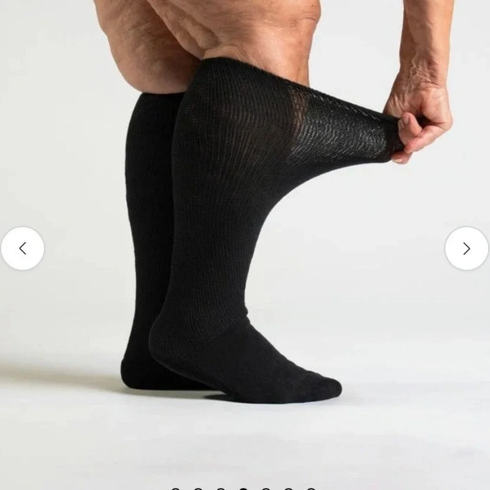 Viasox Diabetic Non‎ Binding Socks Black X Large